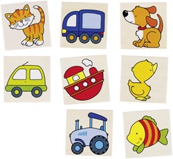 Goki jeu de mémoire en bois pour enfants - jouet éducatif