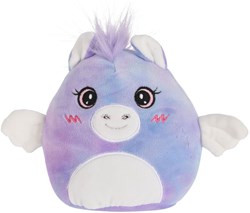 Peluche forme boule pégase 40cm jouet doux multicolore