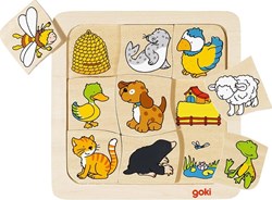Goki Houten Legpuzzel Wie Leeft Waar?