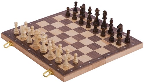 Goki Chess set in a wooden hinged case