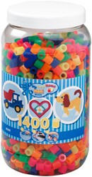 Hama Maxi Strijkkralen Neonmix - Creatieve Speelgoedpot 1400 stuks