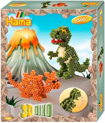 Hama set perles à repasser 3D Dino - 2500 perles kit créatif