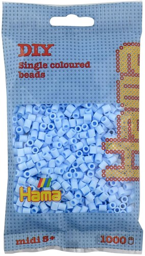 Hama perles à repasser - bleu pastel - 1000 pièces - perles créatives