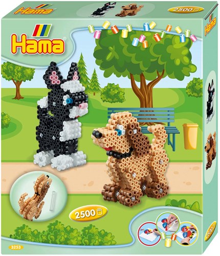 Hama perles à repasser 3D chat et chien - 2500 perles jouet créatif