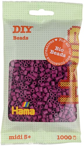 Hama Bio Strijkkralen speelgoed - Pruim midi 1000 stuks milieuvriendelijk