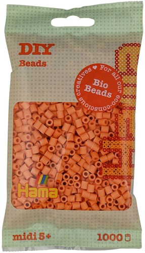 Hama Bio strijkkralen speelgoed licht abrikoos midi 1000 stuks