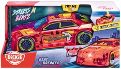 Dickie raceauto Beat Breaker met licht en geluid - speelgoedauto rood