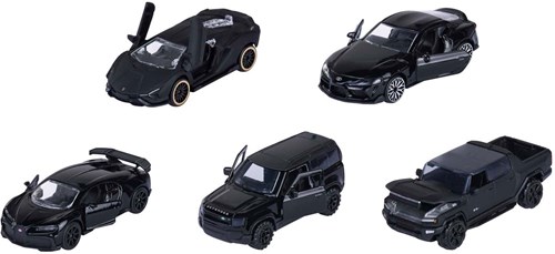 Coffret véhicules Black Edition die-cast - 5 voitures miniatures-2