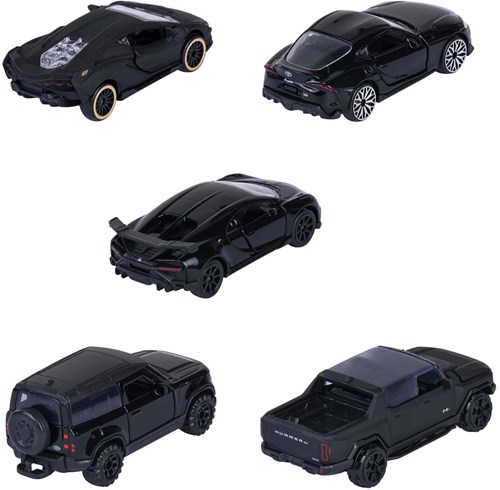 Coffret véhicules Black Edition die-cast - 5 voitures miniatures-3