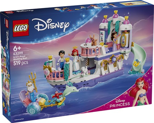 LEGO Disney coffret de construction Le bateau royal de mariage d'Ariel avec figurines