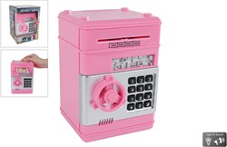 Van Manen coffre-fort jouet avec code secret rose 19,5cm