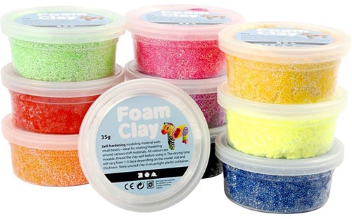 Foam Clay boetseerklei metallic zilver 35 gram creatief speelgoed-3