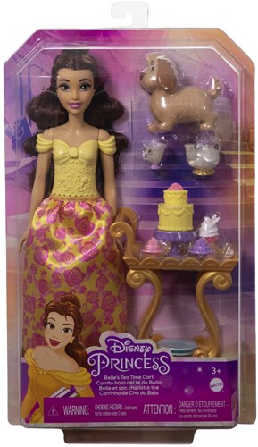 Fisher-Price Disney Princess Belle chariot à thé jouet poupée