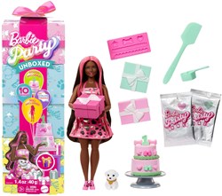 Mattel Barbie pop Party Unboxed dierenverjaardag met roze highlights
