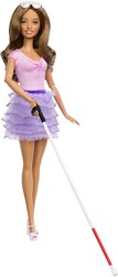 BEX Barbie modepop Fashionistas - Inclusief blindenstok en zonnebril