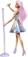 BEX Barbie Popster - Modepop met microfoon en roze haar - Poppen speelgoed-3