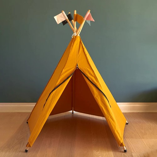 Roommate tente de jeu tipi Ocre Jaune-2