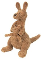 Happy Horse peluche kangourou Kick 24 cm - marron - doudou bébé