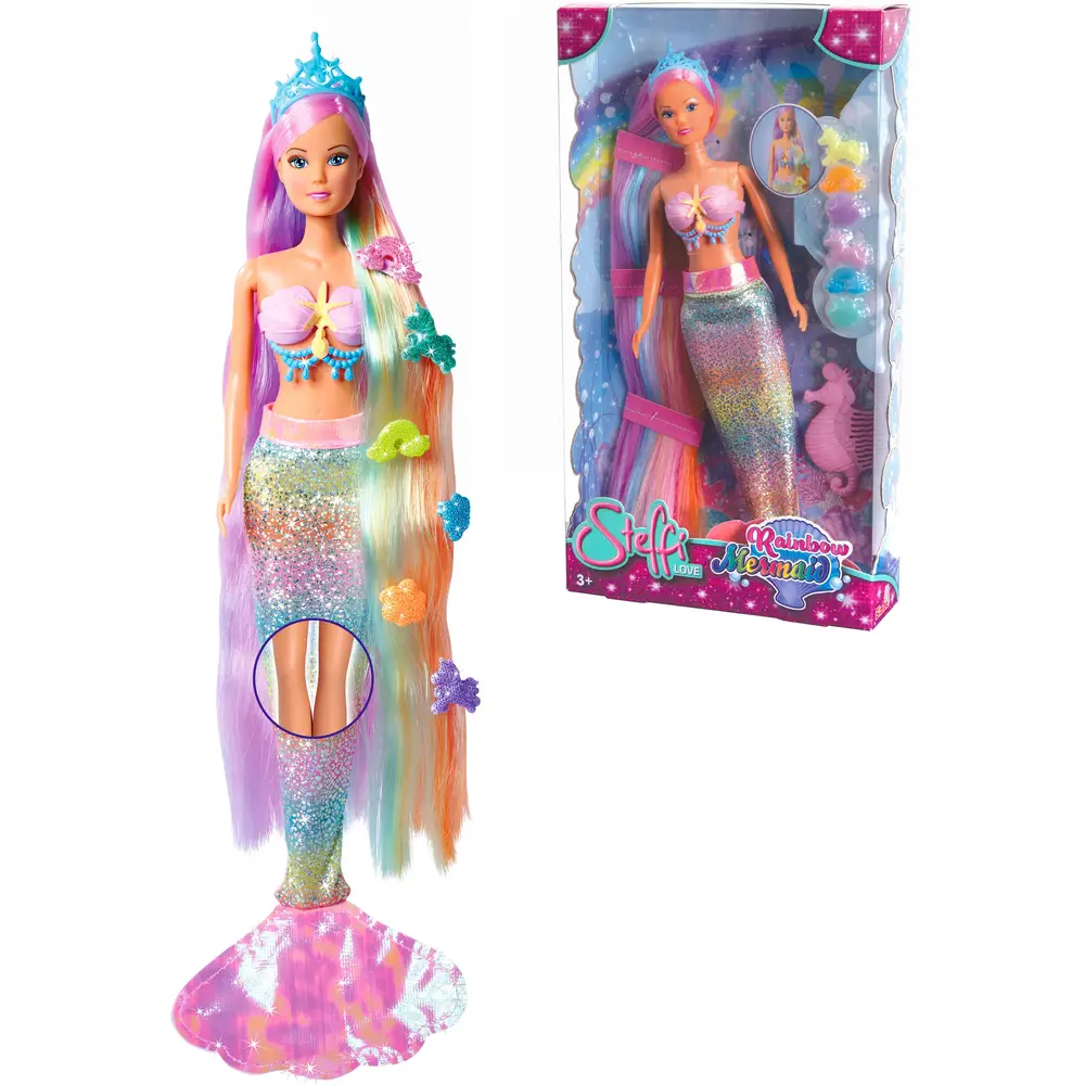 Simba Steffi Love regenboog zeemeermin pop met accessoires