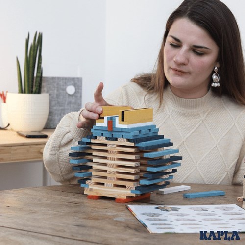 Kapla coffret de construction blocs bois chouette 120 planchettes jouet créatif-2
