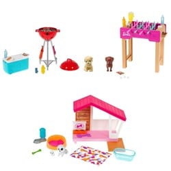 Barbie hondenhuis mini speelset met hondjes en accessoires