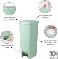Brabantia pedaalemmer afvalscheiding 40L Jade Groen duurzaam-2