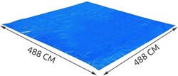 Bestway grondzeil zwembad bescherming 488x488 cm vinyl blauw