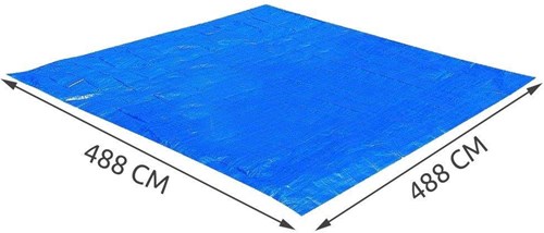 Bestway bâche de sol piscine protection 488x488 cm vinyle bleu