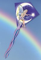 Knoop Kites cerf-volant diamant fée avec queue 85x75cm pour enfants-2
