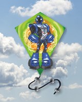 Knoop Kites vlieger diamant robot 85x75cm met staart en lijn-2