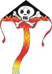 Knoop Kites cerf-volant Delta Pirate 102x200 cm - cerf-volant enfant orange