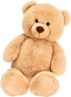 Pluchiez ours en peluche assis 100 cm grande peluche marron-2