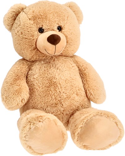 Pluchiez ours en peluche assis 100 cm grande peluche marron-3