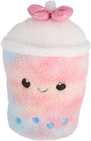 Pluchiez pluche knuffel roze ijs cupcake bubbletea 30 cm speelgoed