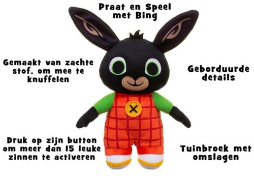 Pratende Bing knuffel pluche speelgoed met geluid - Bing Bunny-3