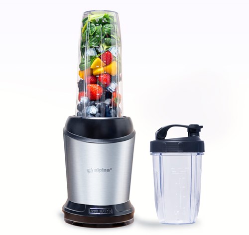 Alpina blender smoothie maker 1200W avec gobelet à emporter argenté