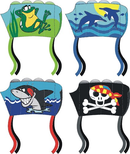 Knoop Kites vlieger mini parafoil met lijn 42x30cm kleurrijk speelgoed