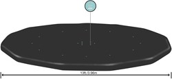 Bestway zwembad afdekzeil rond 396 cm - Flowclear hoes voor zwembad