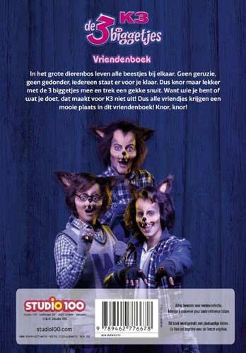 Studio 100 vriendenboek K3 de 3 biggetjes voor kinderen-2