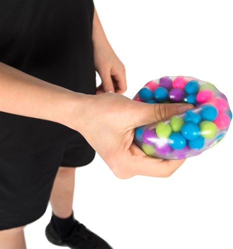 Stimove squishy bal speelgoed set van 12 stuks stressbal neon kleuren-3
