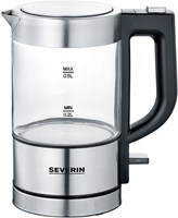 Severin glazen mini waterkoker 1100W 0,5L - compacte elektrische waterkoker