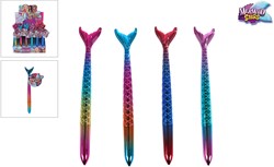 Van Manen zeemeermin pen met glanzende staart en regenboogkleuren