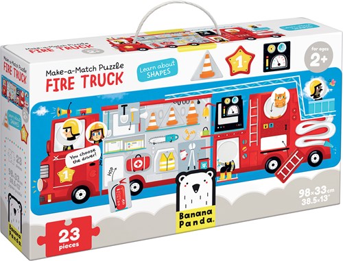 Banana Panda Maak de puzzel passend Brandweerwagen 2+