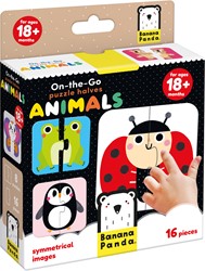 Banana Panda On-the-Go Puzzel halve dieren 18m+