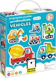 Banana Panda Stap voor stap puzzel voertuigen 2+