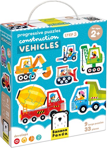 Banana Panda Puzzle Step by Step Véhicules 2+