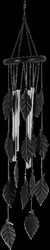 World of Weather carillon feuilles noir aluminium décoration jardin