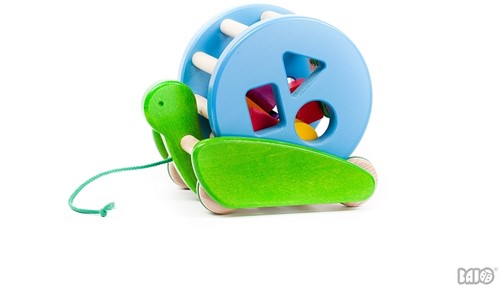 Bajo houten trekfiguur Slak met vormenstoof