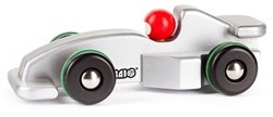 Bajo houten racewagen Formule 1 zilver - duurzaam speelgoedauto