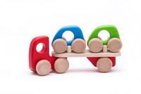 Bajo transporteur de voitures jouet multicolore - éducatif carton
